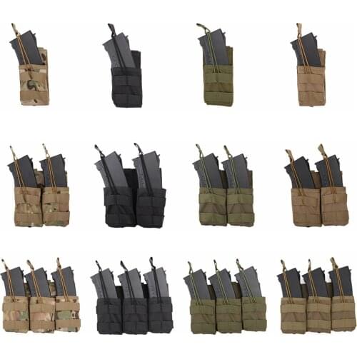 Tactical Airsoft Molle Magazine Pouches For 7.62 Mag Bag Case Double Triple Clip Bag Belt Pouch Vest Pouches Gun Accessories