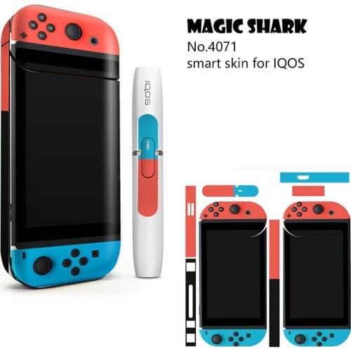 Magic Shark 1pc/lot Motorcycle PVC Bumpy E-cigarette Sticker Case Cover for IQOS 2.4 Plus
