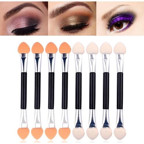 10pcs/set Eyeliner Eye Shadow Sponge Brushes Dual Sided Sponge Nylon Sets Make Up Brushes For Cosmetic Applicator Makeups Tool