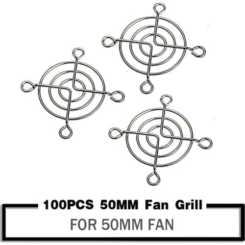 100 Pieces PC DC Fan 50mm 5cm Silver Tone CPU Grill Protector Metal Finger Guard