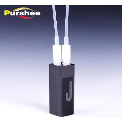 32ul)Quartz flow cuvette with M6 threaded connectors for lab
