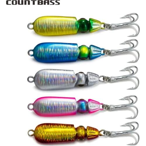 5pcs 8g 23g Micro Fishing Jigs with treble hook, Metal Jig Lures, Mini Lead Fish Bait, Sea Bass Jig