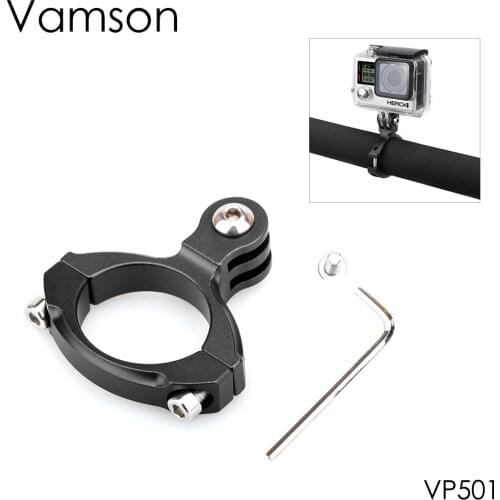 Vamson for Go pro Accessories Bike Bicycle Aluminum Handlebar Fixed clamp For Gopro Hero 8 7 6 5 4 for Xiaomi Yi VP501
