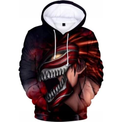 Childrens Hoodies New Anime BLEACH 3D Printed Hoodies Long Sleeve Casual Hooded Sweatshirts Streetwear Hoodie Blea Kids Clothes