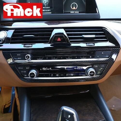 For BMW 5 Series G30 2017 2018 2019 2020 ABS Chrome Car Central Control Air Conditioning CD Decoration Frame Trim Cover Sticker