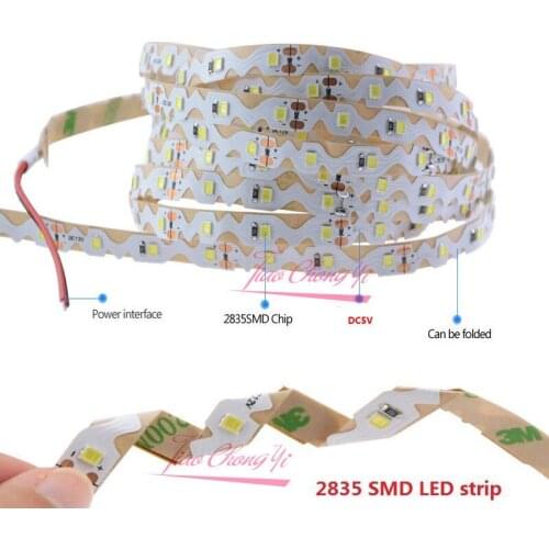 DC 5V 16.4Ft 5M 2835 Bendable S shape LED strip light 300led Cool white 6000-6500K non-waterproof IP20