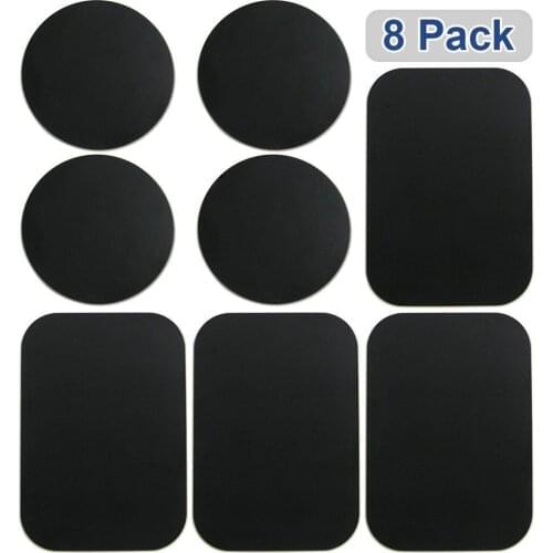 Hot 8pcs Metal Plates Sticker Car Mount Replace Metal Adhesive Plate For Magnetic Phone Car Holder Super Thin Steel Insert Plate