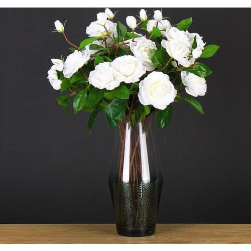 10 PCS Gardenia Artificial Flowers Non-woven Fabrics Big White Flowers Wedding Flower Decoration Valentines Day Love Gift