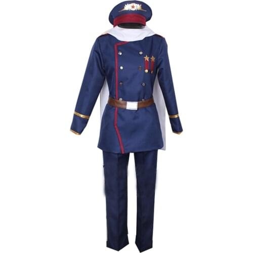 2016 Axis Powers Hetalia APH Soviet Union Russia Ivan Braginsky Cosplay Costume Anime Custom Made Army Uniform gift gloves
