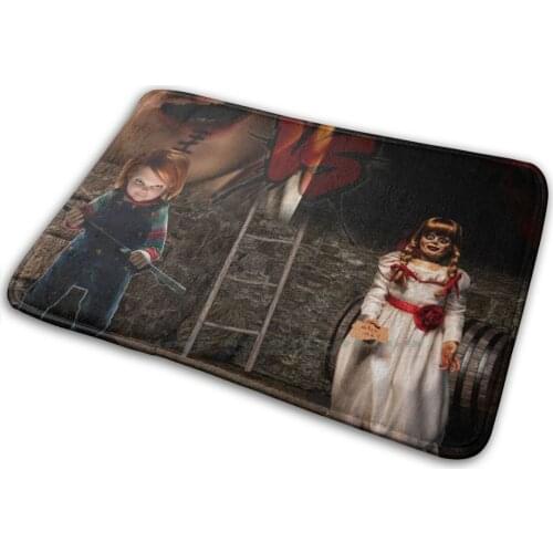 Chucky Vs Annabelle-Horror Movie Theme Mat Rug Carpet Anti-Slip Bedroom Entrance Door Mat Annabelle Chucky Horror Doll