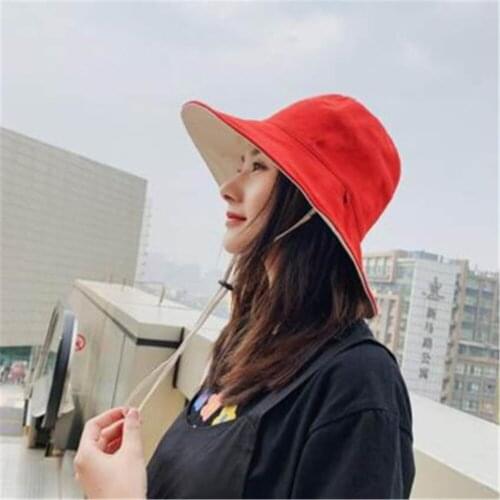 Summer Fishermans hat female Japanese sun block hat UV Sun Block Hat Korean version of the tide net big-brimmed Sun hat WS-2905