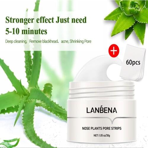 LANBENA Blackhead Remover Nose Mask Pore Strip Black Mask Peeling Acne Treatment Deep Cleansing Face Mask Oil Control Skin Care