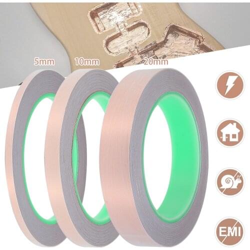 Copper Slug Snail Barrier Tape Conductive Adhesive Copper Foil Tape EMI Shielding Pest Control Adhesive Snail Barrier Repellent