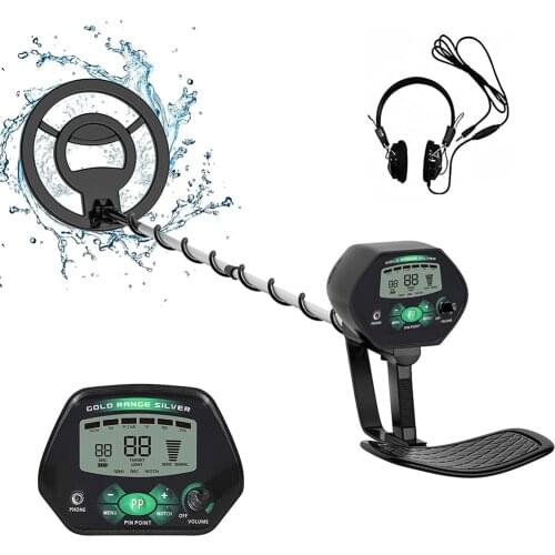IP68 Waterproof Metal Detector for Adults with 10'' High Accuracy Search Coil , All Metal & Disc & Notch & Pinpoint Modes