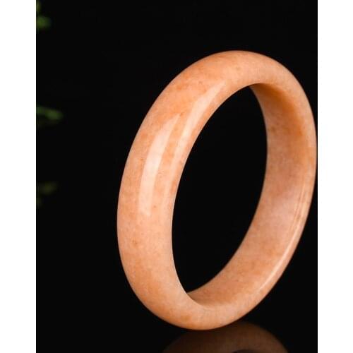 Natural Yellow Jade Bangle Bracelet Genuine Hand-Carved Fine Charm Jewelry Fashion Accessories Amulet for Men Women Gifts