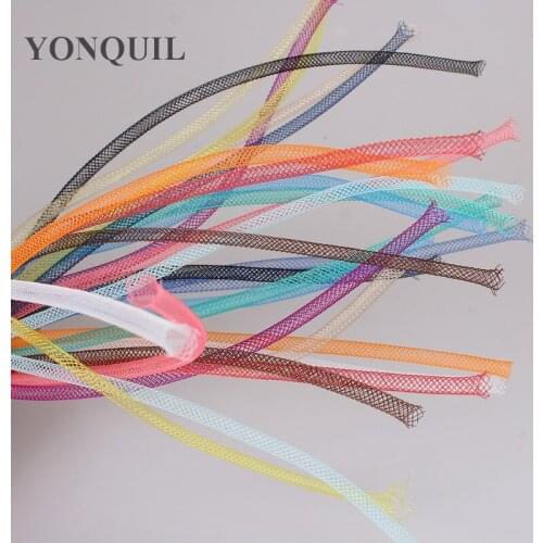 Non-Metallic 4Mm Tubular Horsehair Crinoline Tube Crin Braid Trimming For Wedding Hair Accessories 100Yards/Lot Multiple Colors