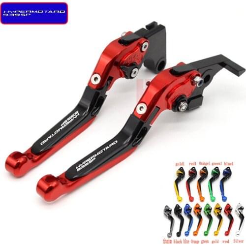 13 Colors CNC Adjustable Folding Extendable Motorbike Motorcycle Red Brake Clutch Levers For Ducati HYPERMOTARD 939 SP 2016