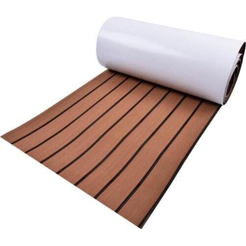 Self-Adhesive EVA Non-slip Foam Teak Mat Boat Flooring Decking Pad Faux Teak Marine Pads Accessories