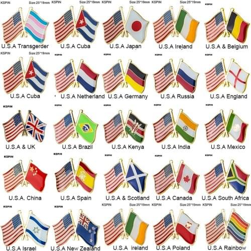 U.S.A Cross Flag Lapel Pin Flag Badge Brooch Natinal Lapel Pins Flag Lapel Pins Country Flag Badge