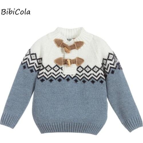 Boys Sweater 2021 Fashion Striped New Knitting Sweater Soft Clothes Girl Tops Winter Warm Sweater Children Clothing