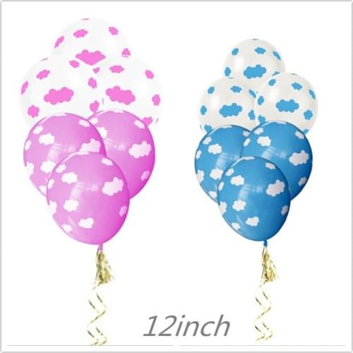 Balloon 12 inch 2.8g blue sky cloud printing latex balloon birthday party decoration wedding decoration balloon