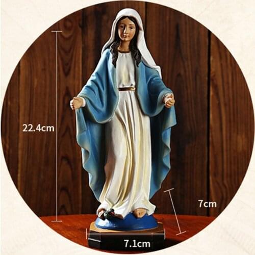 1pc Catholic Virgin Mary Statue Our Lady of Loudes Sculpture Religious Wedding Gift Xmas Desktop Decor Ornaments