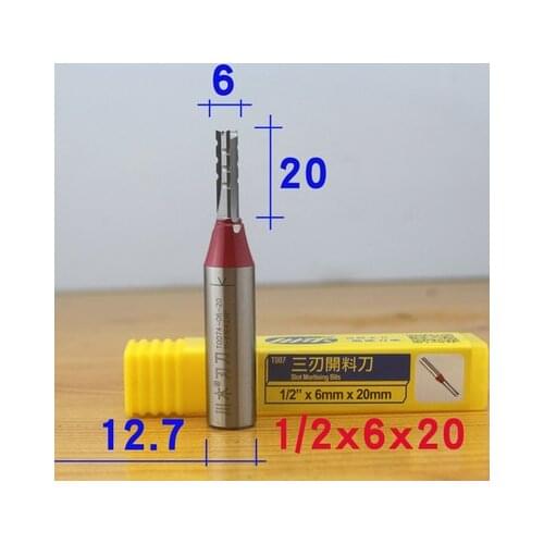1pc TCT Three-blade Straight Knife T007 T008 Multi-layer Board Woodworking Shavings Particle Cutting 3-Slot Grooving Mill