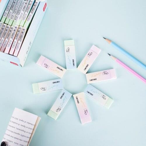 2pcs / 5pcs Deli 71089 color two color simple rubber correction error test card assignment rubber student office stationery