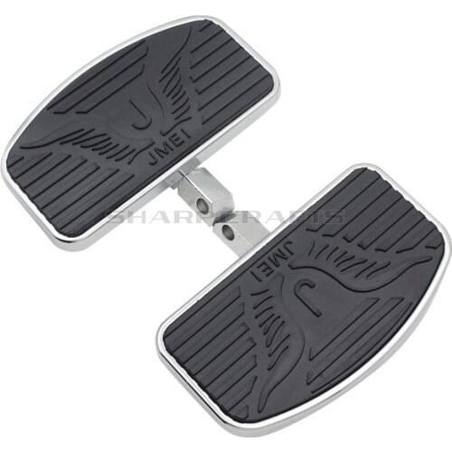 204MM Driver Front Rider Foot Pegs Floorboards Footboard Motorcycle For KAWASAKI Vulcan VN 800 400 Classic Custom Eagle Pattern