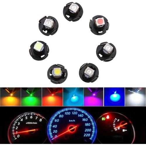 4PCS Super Bright T3 T4.2 T4.7 Car Instrument Lamp LED Panel Lights 1210/5050 SMD Car Led Bulb Auto Read Light 12V white