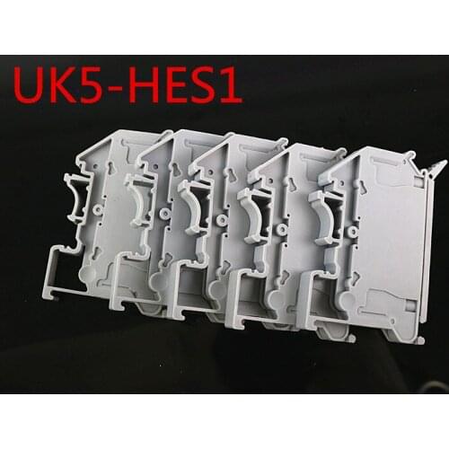 50PCS UK5-HESI UK5RD 4mm2 DIN Rail Screw Clamp Fuse Wire Terminal Connector Wire Cable Terminal