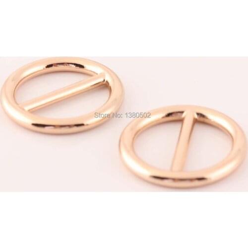 6PCS/lot 25/30/35/40mm gold color Belt buckle adjustable slide round shape for bag garment accessories