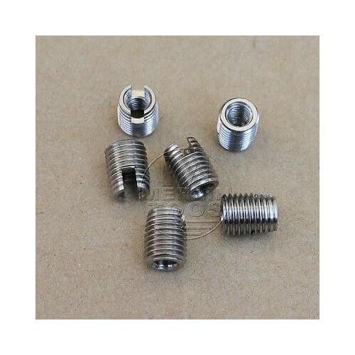 6Pcs M6 x 1mm 14L Stainless Steel Solid Insert Thread Repairing Metal Threads
