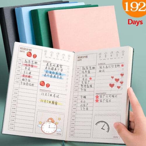 Time manager notebook A5/A6 Daily planner undated Check list notepad 200 pages 80 GSM Agenda Stationery