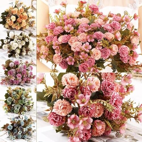 1 Bunch Artificial Lilac Bouquet Silk Lilac Flower Bouquet Home Wedding Party Decors Artificial Bouquets