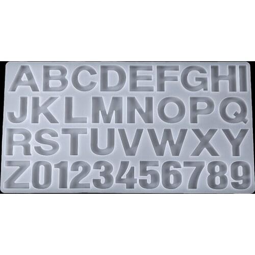 Letter A-Z Alphabet & Number Silicone Mold Large Clear Epoxy Resin Craft Epoxy Jewellery Making DIY Supplies