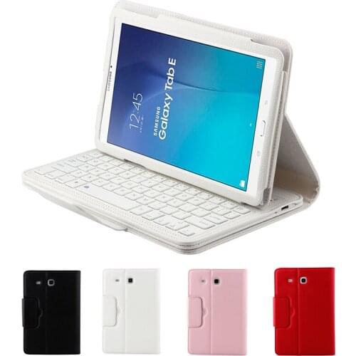 For Samsung Galaxy Tab E 9.6 Smart Magnetic Removable Bluetooth Keyboard Case Folio PU Leather Stand Cover for Samsung T560 T561