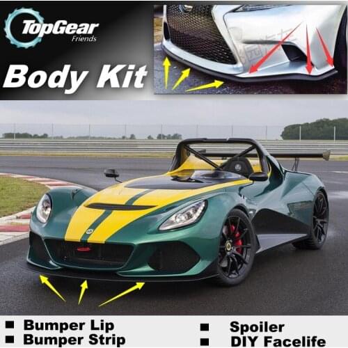 Bumper Lip Deflector Lips For Lotus 2-Eleven 2-11 2 Eleven Front Spoiler Skirt For TG Friends Car Tuning View / Body Kit / Strip