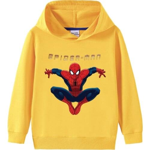 Autumn Kids Clothes Spiderman Printing Hoodies Little Boys Sport Tops Spring Teen Children Hooded Sweatshirts Girls Clothes