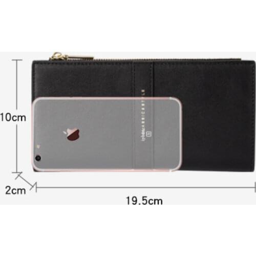 Long wallet handbag female lychee stitched change walets