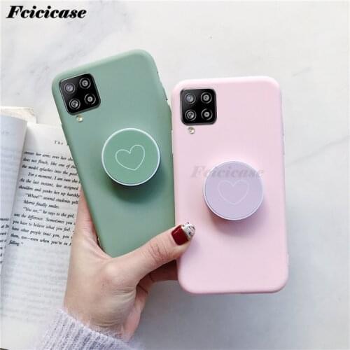 For Samsung A42 5G SM-A426B Case Phone Holder Love Heart Cover For Samsung Galaxy A42 5G 2020 A 42 6.6'' Stand Back Cases