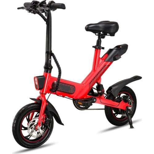 Electric Folding Bike 14 Inch 36V 350W Aluminum Alloy Frame Removable Battery Portable Lightweight OEM ODM