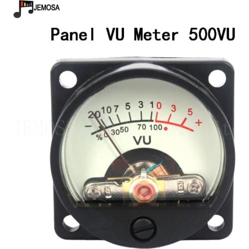 2pcs VU Level meter SD-39 500VU Meter Panel Mechanical Pointer Type Audio Level Meter 6-12V Warm Back Light for Amplifier radio