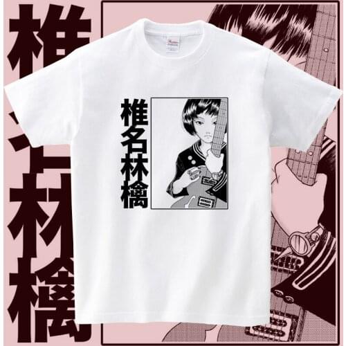 Classic japanese music cartoon Streetwear Harajuku y2k goth anime top Punk womens dark cartoon eye printed loose Female T-shirt