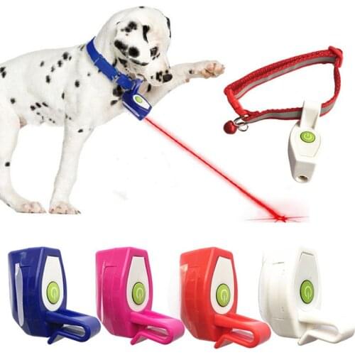 Fashion Mini Collar Toys Laser Light Laser Pointer Dog Cat Toys Plastic Training Laser Light