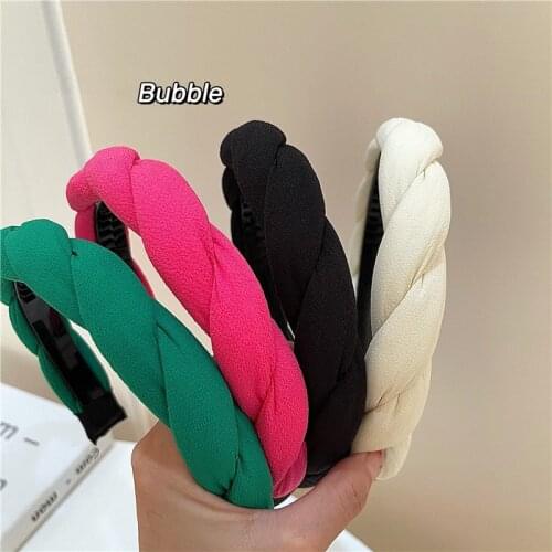 MueRaa Bohemian Style Bezel Women Girls Elegant Hair Band Fashion Headband Twist Solid Color Trendy Hair Accessories Headwear