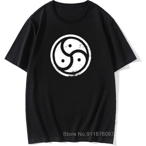 BDSM Triskelion T Shirts Men Cotton Male Tshirts Dominant Submissive Slave Play Submission Master Sexy Sub Tee Fitness
