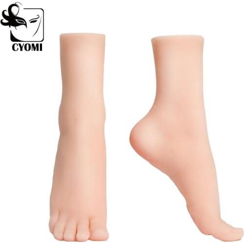 CYOMI Soft Silicone material Fashionable Sexy Foot Models for Model show left foot and right foot Lifelike Mannequin Foot Model