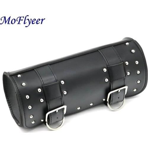 MoFlyeer New Fashion Paired Motorcycle PU Leather Saddlebag Saddle Tool Pouch Side Bag Cruiser Storage Pouch