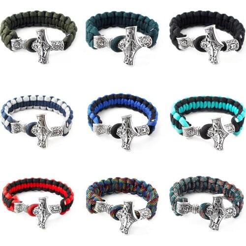New Anime Viking Bracelet Charm Simple Hand-knitted Rope Chain Woman Man Bracelets Fashion Jewelry Accessories Gift